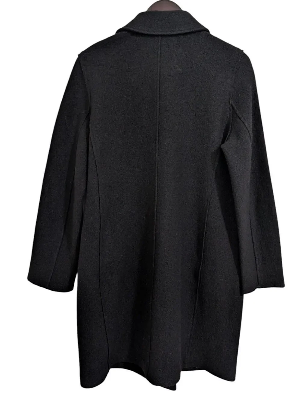 J. Crew Daphne Topcoat in Italian Boiled Wool - Black Size 8 J4864